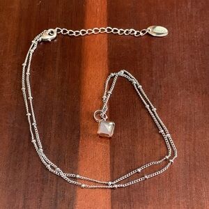 George K silver tone pendant necklace